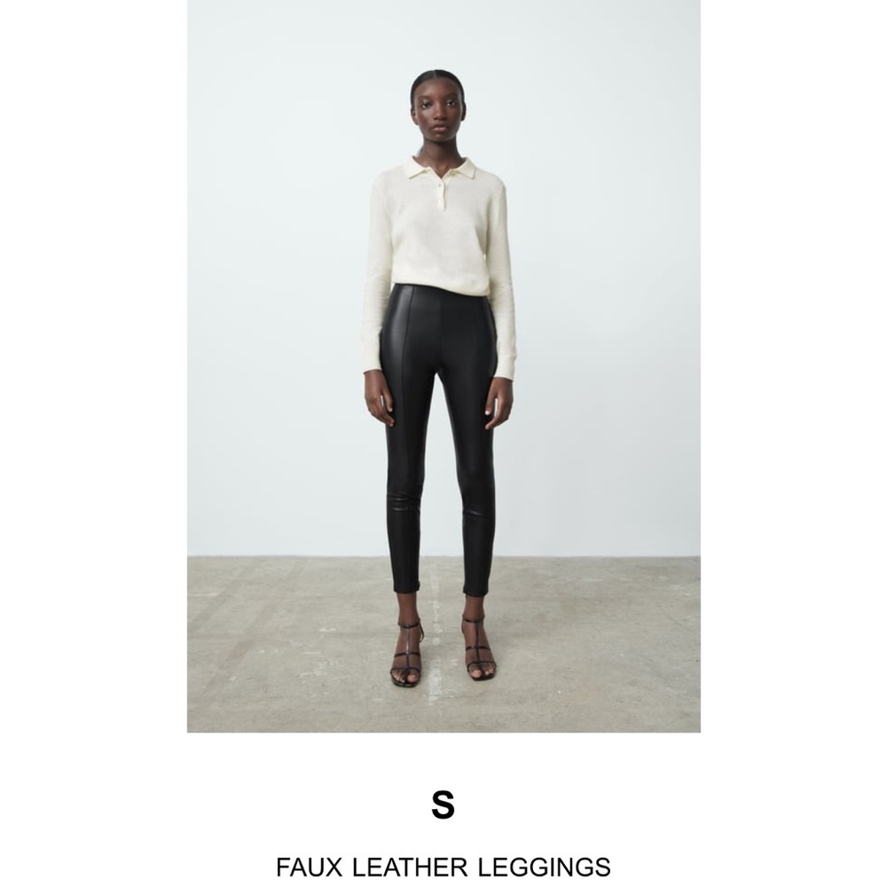 Zara | pleather skinny pants / size S